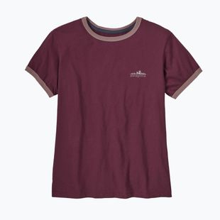 Футболка жіноча Patagonia Fitz Roy Foothills Ringer Tee berry fig