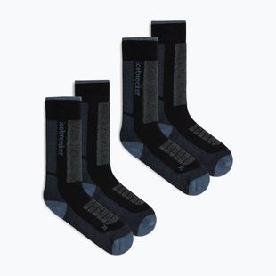 Шкарпетки лижні жіночі Icebreaker Merino Ski+ Medium OTC 2 Pack black/dawn/graphite