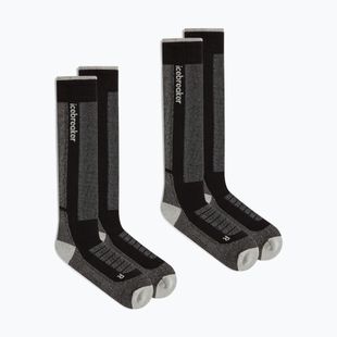 Шкарпетки лижні чоловічі Icebreaker Merino Ski+ Medium OTC 2 Pack black/ether/graphite