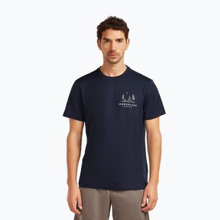 Футболка чоловіча icebreaker Merino 150 Tech Lite Peaceful Pass Tee midnight navy