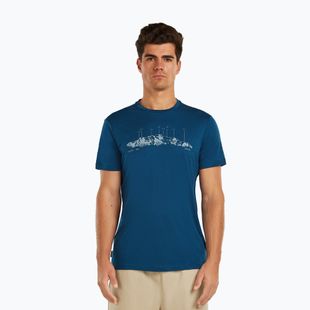 Футболка чоловіча icebreaker Merino 150 Tech Lite The Peaks atlantis
