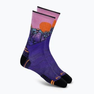 Шкарпетки жіночі Smartwool Hike Mountain Sunrise Print Crew deep navy