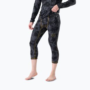 Штани термоактивні чоловічі Smartwool Classic Thermal Merino Base Layer 3/4 Bottom Boxed black tie dye/hny gold