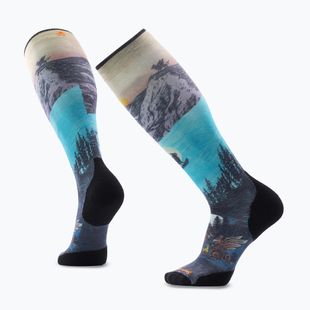 Шкарпетки лижні Smartwool Ski Targeted Cushion Winter Phase Print OTC purple dawn