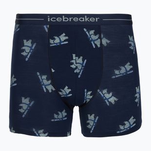 Боксери термоактивні чоловічі Icebreaker Merino 150 Anatomica BearTour AOP Boxers midnight navy