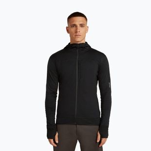 Кофта трекінгова чоловіча Icebreaker Merino 300 Realfleece Descender Zip Hoodie black