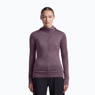 Кофта трекінгова жіноча Icebreaker Merino 200 Realfleece Descender Half Zip Hoodie grey plum