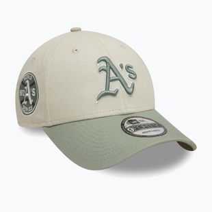 Бейсболка New Era WS Patch 9Forty Oakland Athletics світло-бежева