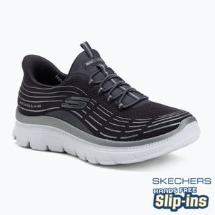 Кросівки жіночі SKECHERS Summits Plus Soft Luster charcoal/silver