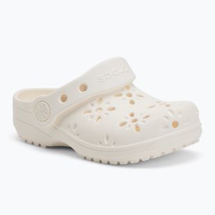 Шльопанці дитячі Crocs Classic Floral Cutout Clog Kids Toddler chalk