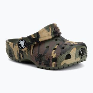 Шльопанці дитячі Crocs Classic Camouflage Toddler army green/multi