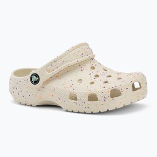 Шльопанці дитячі Crocs Classic Glow Paint Splatter summit white/multi
