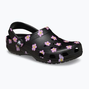 Шльопанці дитячі Crocs Classic Flower black