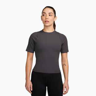 Футболка жіноча Nike Zenvy Rib Dri-Fit thunder grey/white