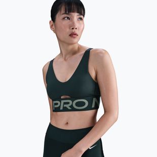 Бюстгальтер для тренувань Nike Pro Indy Plunge seaweed/clay green/white