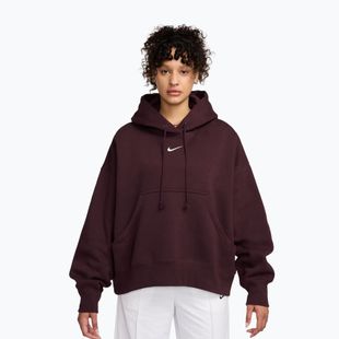 Кофта жіноча Nike Sportswear Phoenix Fleece Oversized burgundy crush/sail