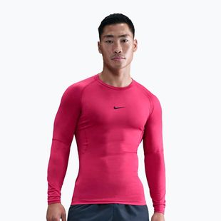 Лонгслів для тренувань чоловічий Nike Pro Dri-Fit Tight Fitness rush pink/black