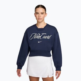 Кофта жіноча Nike Court Collection French Terry Crew Neck midnight navy/sail