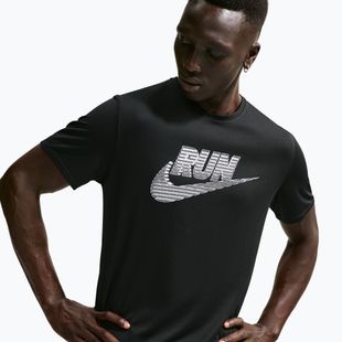 Футболка для бігу чоловіча Nike Miler Dri-Fit UV black/white