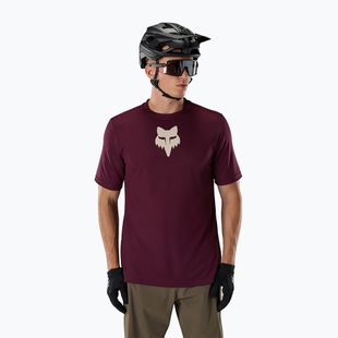 Футболка велосипедна чоловіча Fox Racing Ranger Fox Head SS dark maroon