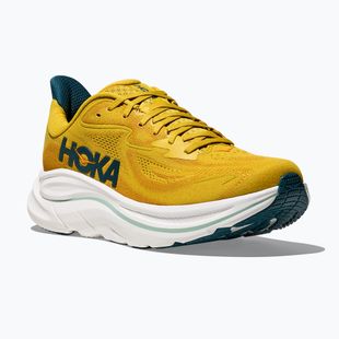 Кросівки для бігу чоловічі HOKA Clifton 10 yellow gold/tidal wave