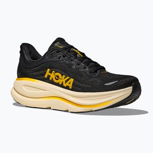 Кросівки для бігу чоловічі Hoka Bondi 9 carbon black/yellow gold