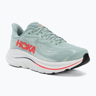 Кросівки для бігу чоловічі HOKA Clifton 10 Wide sage/neon flame