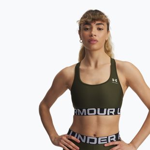 Бюстгальтер для тренувань Under Armour HG Authentics Mid Branded expedition green/white