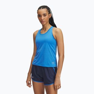 Футболка для бігу жіноча Under Armour Launch Singlet blue atlantis/reflective