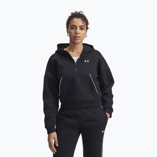 Кофта жіноча Under Armour Rival Fleece Piped HZ Hoodie black/white