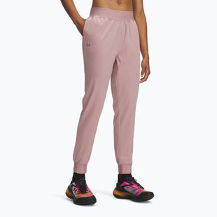 Штани для тренувань жіночі Under Armour Sport High Rise Woven tourmaline pink/maroon mist