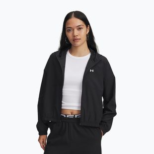 Куртка жіноча Under Armour Rival Woven Hoody black/black/white