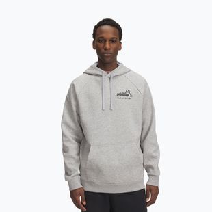 Кофта чоловіча Under Armour Rival Fleece HBR Logo Hoodie mod gray light heather/castlerock