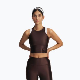 Топ для тренувань жіночий Under Armour Motion Shine Tank kona brown/black