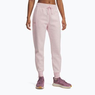 Штани жіночі Under Armour Rival Fleece prime pink light heather/prime pink