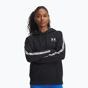 Кофта жіноча Under Armour Icon Fleece Taped Hoody black/white