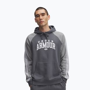 Кофта чоловіча Under Armour Rival Fleece Colorblock Hoodie castlerock/mod gray/white