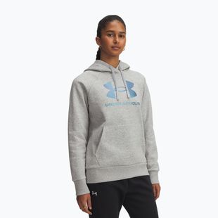 Кофта жіноча Under Armour Rival Feelce Shimmer Hoody mod gray light heather/iridescent