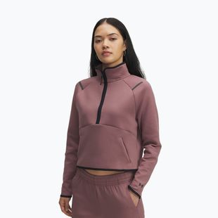 Кофта для тренувань жіноча Under Armour Unstoppable Fleece HZ maroon mist/black