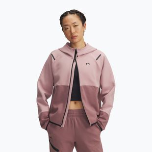 Кофта жіноча Under Armour Unstoppable Fleece HZ tourmaline pink/maroon mist/black