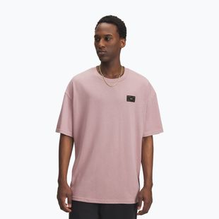 Футболка чоловіча Under Armour Woven Label Heavyweight tourmaline pink/black