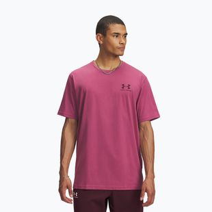 Футболка чоловіча Under Armour Sportstyle Left Chest fuchsia dusk/dark maroon