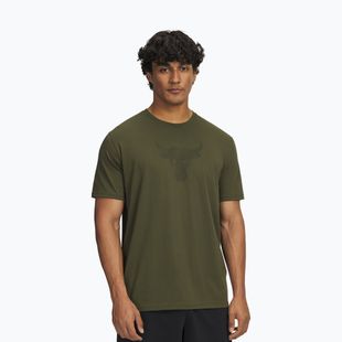 Футболка для тренувань чоловіча Under Armour Project Rock Payoff Graphic expedition green/black