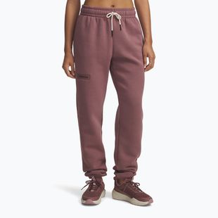 Штани для тренувань жіночі Under Armour Project Rock Icon maroon mist/black