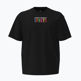 Футболка для тренувань чоловіча Under Armour Heavyweight Sports ultimate black/white