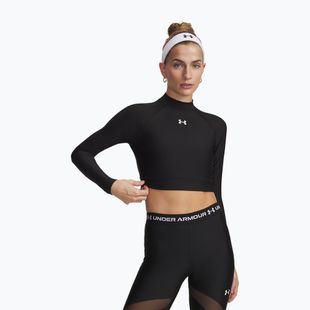 Лонгслів для тренувань жіночий Under Armour HeatGear Crop Mock ultimate black/white