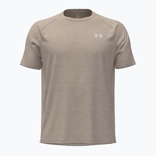 Футболка для тренувань чоловіча Under Armour Tech Textured timberwolf taupe/white