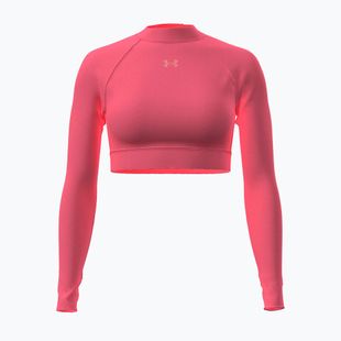 Лонгслів для тренувань жіночий Under Armour HeatGear Crop Mock bittersweet pink/posh pink