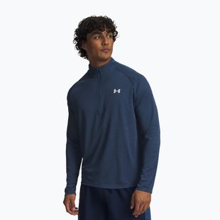 Лонгслів чоловічий Under Armour Tech Textured 1/2 Zip wham blue/white