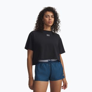 Футболка для тренувань жіноча Under Armour Rival Boxy Tee Solid black/white